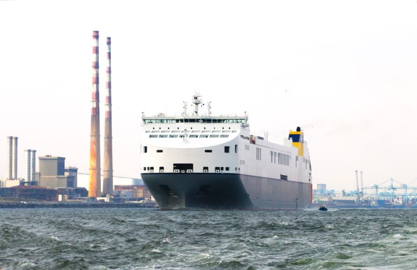 Our RoRo vessel MV Delphine at the port of Dublin