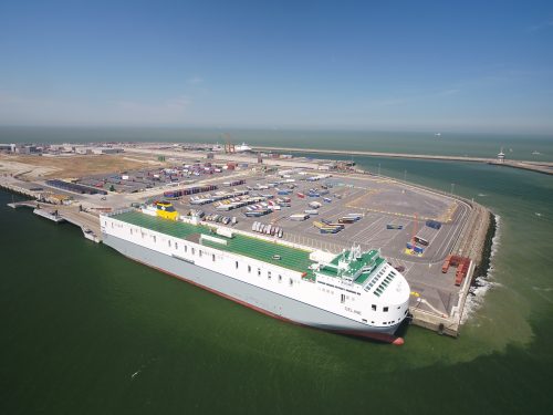 Céline, one of the CLdN 8,000lm class vessels.